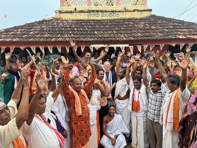 Joyful community celebration